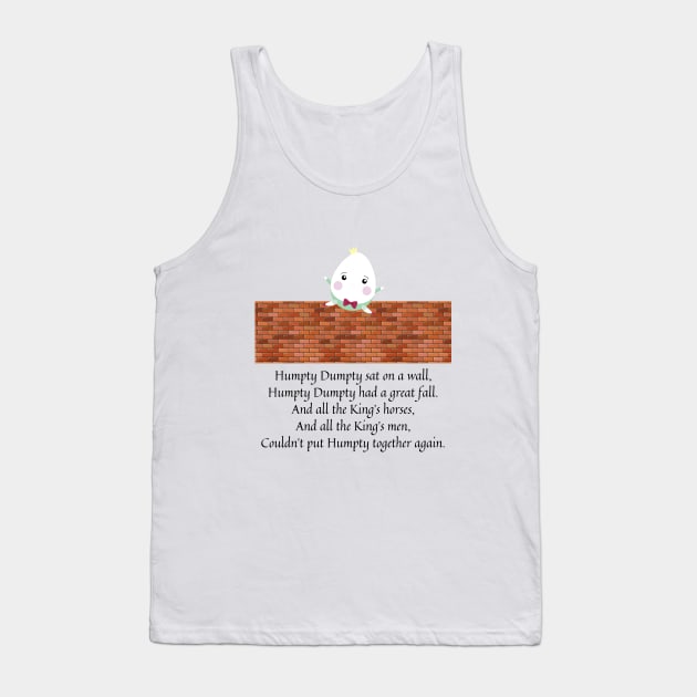 humpty dumpty nursery rhyme Tank Top by firstsapling@gmail.com